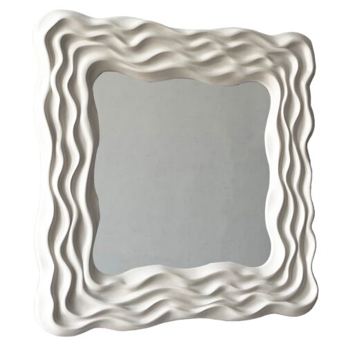 WAVE szürke fa tükör 90cm