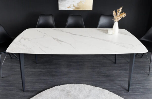 MILANO fehér kerámia asztal 160cm
