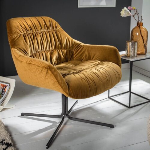 BIG DUTCH sárga 100% polyester szék 83x76x79
