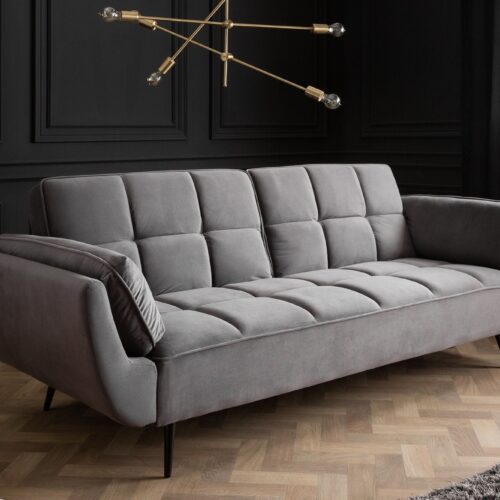 BOUTIQUE szürke bársony kanapéágy