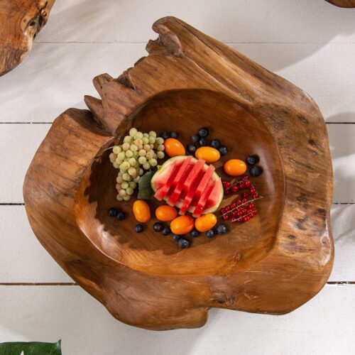BURL faragott fa tál 50cm