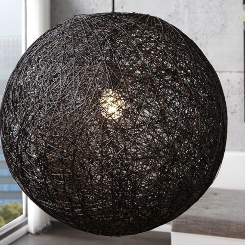 COCOON fekete függőlámpa 60cm