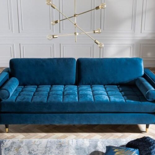 COZY VELVET kék kanapé
