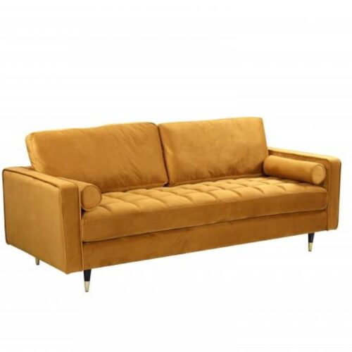 COZY VELVET sárga bársony kanapé