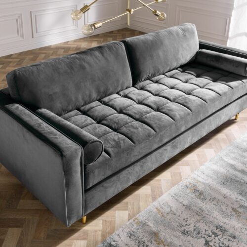 COZY VELVET szürke kanapé