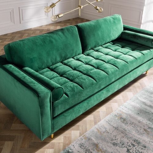 COZY VELVET zöld bársony kanapé