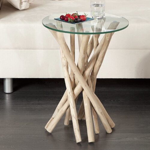 DRIFTWOOD fa üveg lerakóasztal 35cm - Üveglap nélkül