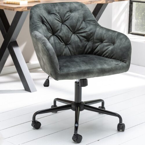 DUTCH COMFORT szürke bársony irodai szék