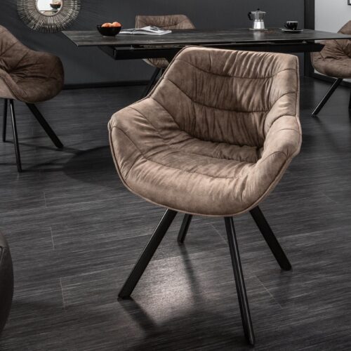 DUTCH COMFORT taupe karfás szék