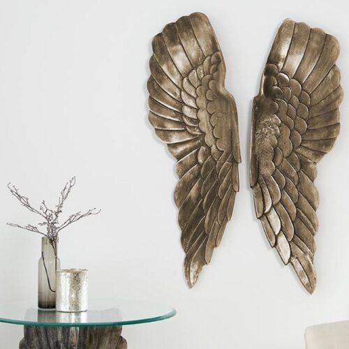 FALLEN ANGEL antik bronz falidekoráció