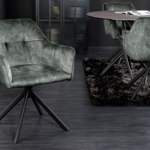 LOFT zöld bársony étkezőszék
