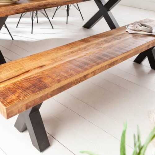 IRON CRAFT barna mangófa ülőpad 160cm