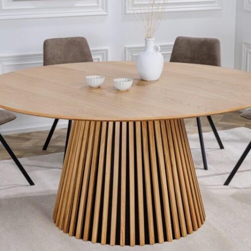VALHALLA WOOD barna tölgyfa étkezőasztal 120cm