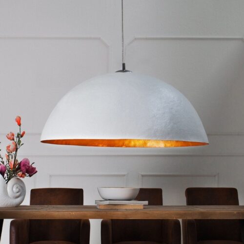 GLOW fehér és arany függőlámpa 50cm