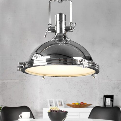 INDUSTRIAL króm függőlámpa 45cm
