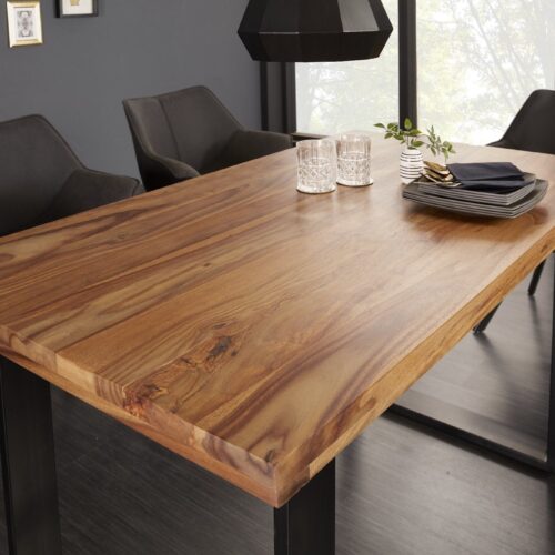 IRON CRAFT barna rózsafa étkezőasztal 120cm