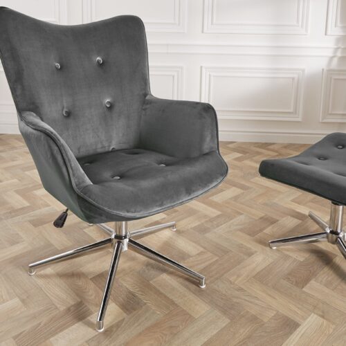 LOUNGER szürke karfás szék