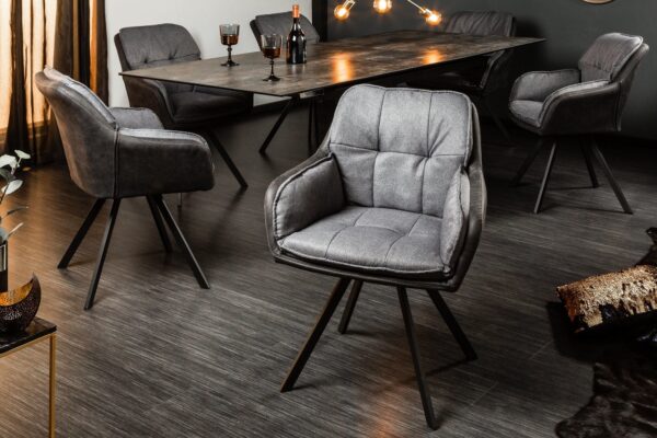 LOUNGER szürke mikroszálas szék