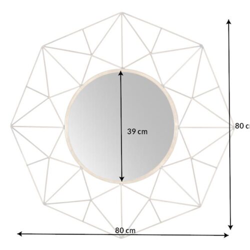 DIAMOND arany falitükör 80cm