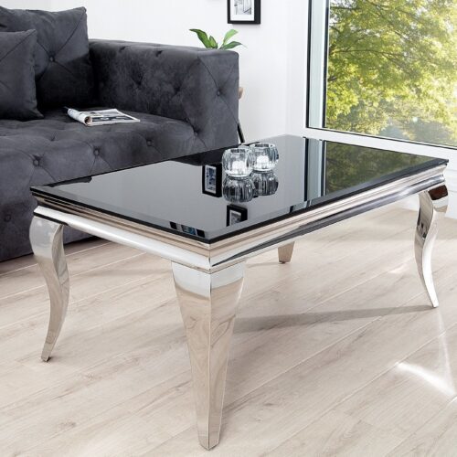 MODERN BAROCK fekete dohányzóasztal 100cm