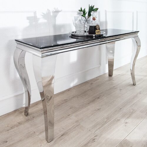 MODERN BAROCK fekete konzolasztal 140 cm