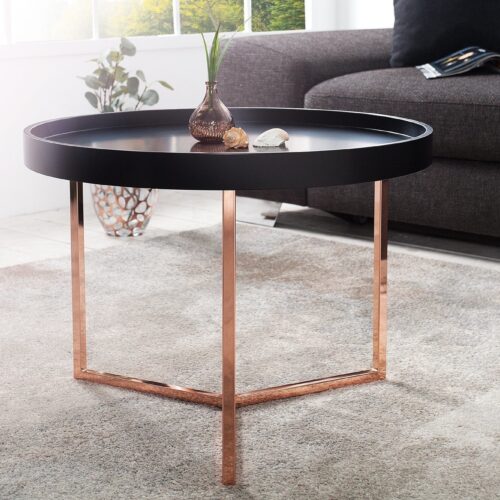 MODUL fekete réz dohányzóasztal 60 cm