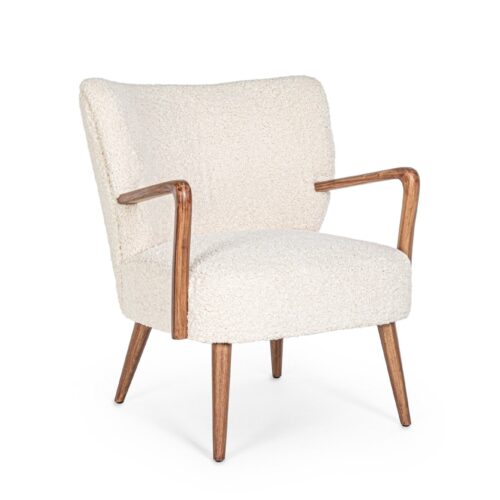 MORITZ fehér 100% polyester fotel