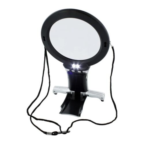 Nyakbaakasztható nagyító 2 LED-del