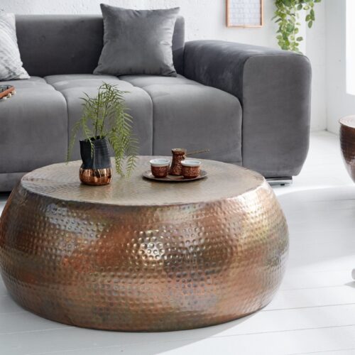 ORIENT bronz alumínium dohányzóasztal 80cm