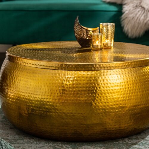 ORIENT STORAGE arany alumínium dohányzóasztal 70cm