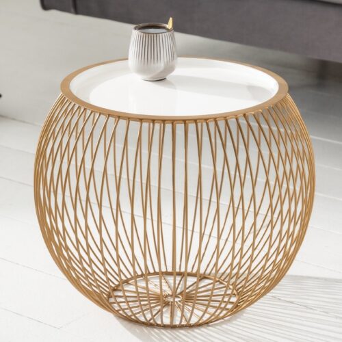 STORAGE II arany fém dohányzóasztal 41cm