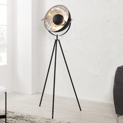 STUDIO fekete és ezüst állólámpa 140cm